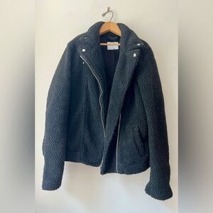 Old Navy Black Teddy Moto Jacket